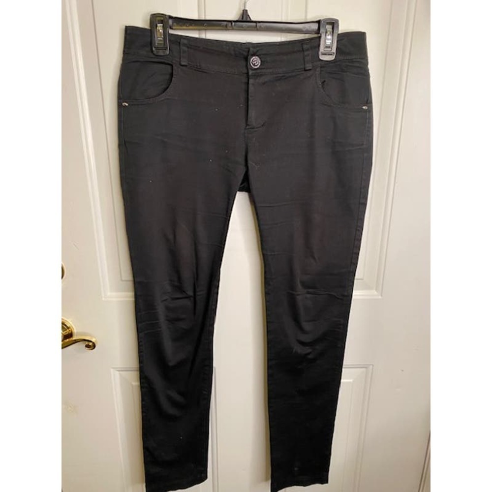 Rinascimento Pantalone Pants Size Large Women’s Denim Black Zip‎ Fly